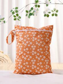1PC Waterproof Washable Wet Bag For Travel, Stroller, Daycare, Baby Diapers, Yoga, Beach, Pool, Wet Toddler Swimsuits