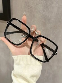 1 pièce/3 pièces Lunettes claires de style classe, esthétique, moderne et simple pour femmes. Style technologique et décontracté pour le bureau, la lecture et la vie quotidienne. Accessoires de lunettes pour femmes.