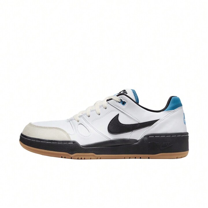 Nike Full Force Men s Comfortable And Versatile Low Cut Skateboard Shoes Anti Slip And Wear Resistant Black White Blue HJ7262 100 SHEIN