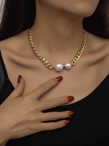 Dây chuyền kim loại ngắn có phong cách Punk, cá tính, cá tính, thời trang, cá tính cho cả nam và nữ. Thích hợp để mặc hàng ngày, mua sắm, đi dạo, tiệc tùng, tụ tập và kỳ nghỉ lãng mạn. - vòng cổ - Xem 20