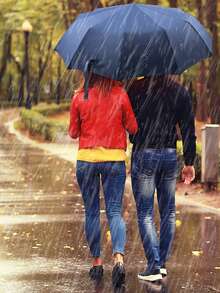 12 Ribs Folding Umbrella Windproof Compact Travel,Auto Open/Close Large Rain Umbrellas W/Polyester Coating, Ergonomic Handle FREE  For Mens Women - 藍色 - 查看 9