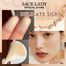 Polvo facial SACE LADY Mate, control de brillo, larga duración, maquillaje facial perfecto con espejo