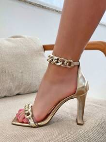 Women Heeled Sandals - Vàng - Xem 1