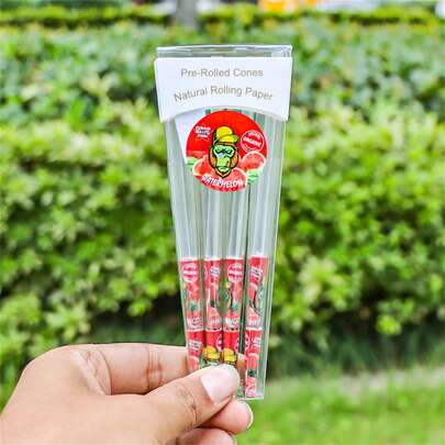 8 Transparent Fruit Trumpet Roll Paper, Monkey Trumpet Roll Paper, Portable Fruit Trumpet Roll Paper, A Variety Of Flavors Can Be Selected