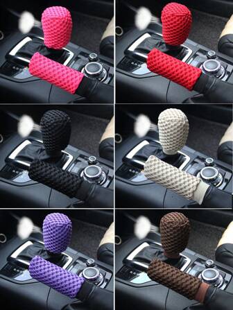 2pcs Car Handbrake & Gear Shift Cover