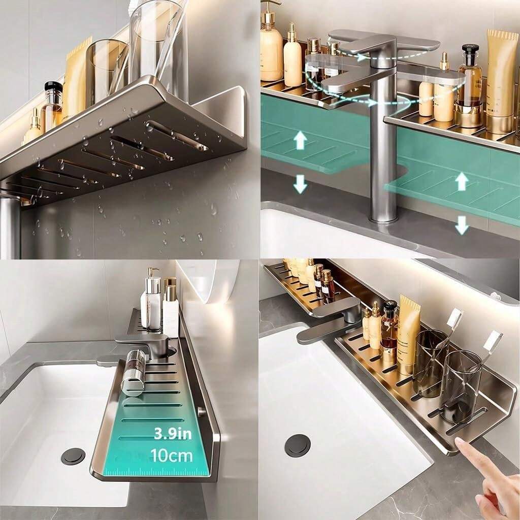 Bathroom Shelf Organizer Over The Faucet, Bathroom Storage Rack Above ...