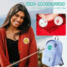 30PCS 1Inch/2.2inch/3 Inch Button Maker DIY Acrylic Button Pin Badge Clear Craft Blank Pin Buttons For Picture Photo For Crafts Supplies Dress Accessories Pin For Clothes Bag Charm Backpack For School Office Accessories Shirts Jacket Jewelry Halloween Clothes Pin Funny Cute Teacher Gifts00 Costume Accessories Bag Charms Christmas