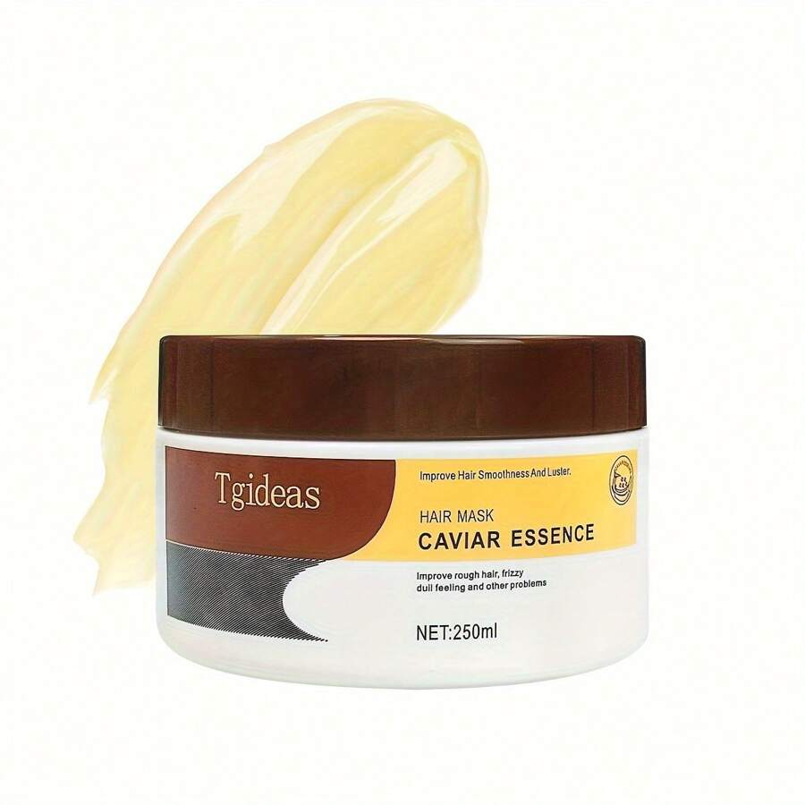 Tgideas Collagen Hair Mask For Dry Damaged Hair - Caviar Extract Deep Repair Conditioning Treatment Hair Masque For All Hair Types - màu nâu - Xem 1