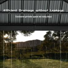 10x10 Ft Hardtop Gazebos With Heavy Duty Double Roof, Nettings And Curtains Galvanized Steel Outdoor Gazebos For Patio, Backyard, Deck, Lawn