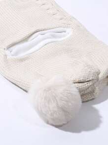 1件套婴儿冬季保暖帽，适合男宝宝和女宝宝 - 米色 - 查看 5