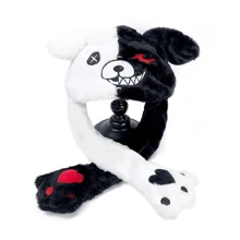 1pc Women's Cute Moving Ears Plush Hat - Thick Warm Fleece Earflap Beanie, Daily Wear Valentine's Day