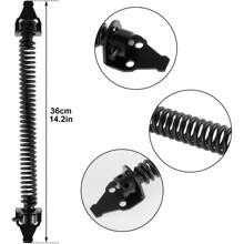 Cerrador de puerta para reja de 8 pulgadas, resorte de cierre automático universal para rejas de metal resistente a la oxidación, cerrador automático de puerta pesado para puertas de madera - Negro - Ver 5