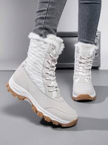 Winter Snow Boots 2024, Thickened & Warm With Thermal Lined , Waterproof & Anti-Slip, Thick Soled