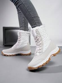 Winter Snow Boots 2024, Thickened & Warm With Thermal Lined , Waterproof & Anti-Slip, Thick Soled