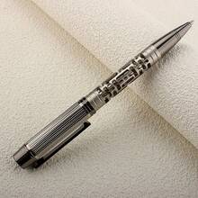 Luxury Hollow 308 Luxury Ink Ballpoint Pen,  Blue Ink Medium Point 0.7mm Smooth Writing Metal Ball Point Pen Signature Pen - 308 - View 5