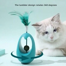 1pc Cat Wobbly Lollipop Cat Toy, Interactive Teaser For Cat Chewing And Snacking - Multicolor - View 1