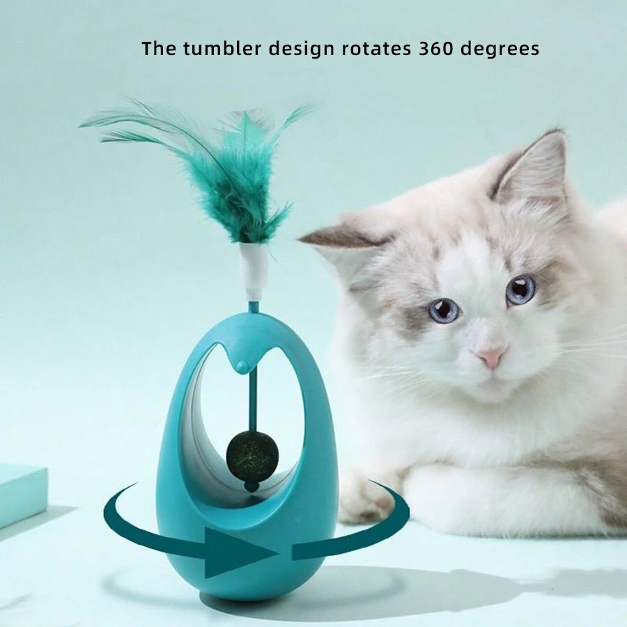 1pc Cat Wobbly Lollipop Cat Toy, Interactive Teaser For Cat Chewing And Snacking - Multicolor - View 1