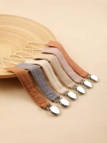 4pcs/Pack Random Baby Pacifier Leashes, Fashion Prevent-Fall Pacifier Clips & Stainless Steel Pacifier Clips, Suitable For Daily Use