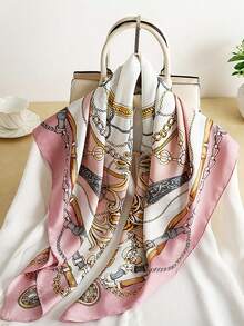 1PC (35,4in/90cm * 35,4in/90cm) Khăn choàng cổ bằng vải satin thời trang dành cho nữ, Khăn quàng cổ bằng lụa vuông, Khăn quàng cổ bằng vải satin cổ vuông để đựng quà tặng Khăn quàng tóc - Nhiều màu - Xem 5