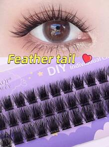 36/48/80/200 件/套 Foxy 锥形假睫毛，卡通喇叭状纹理睫毛，适合角色扮演，睫毛延长工具，紧凑、夸张的浓密睫毛，便携式配件，圣诞礼物 - C - 查看 17