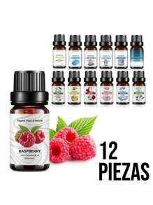 Kit 12 Esencias Aromatica 10ml Aromaterapia para Difusor Masajes Relajaacion Olores al Azar - Blanco - Ver 3
