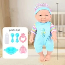 10-Inch Silicone Newborn Realistic Baby Doll Birthday Gift, Reborn Dollhouse Toy For Kids, Festival Gift For Boys And Girls - Multicolor - View 16