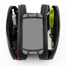 ROCKBROS Bicycle Front Frame/Handlebar Phone Mount Bag Top Tube Bike/Bicycle Bag Waterproof Cycling Accessories Bicycle Bag With 360° Rotation Phone Holder Fit Smartphone Below 6.7'' - Black - View 3