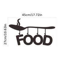 1 pieza Calcomanía de pared de dibujos animados de comida divertida - Calcomanía de vinilo impermeable removible para decoración de cocina y hogar - 10.63 x 17.72 pulgadas - Multicolor - Ver 3