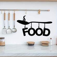 1 pieza Calcomanía de pared de dibujos animados de comida divertida - Calcomanía de vinilo impermeable removible para decoración de cocina y hogar - 10.63 x 17.72 pulgadas - Multicolor - Ver 6