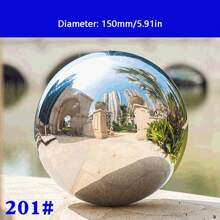 1pc, Garden Gazing Balls, Stainless Steel Mirror Polished Reflective Hollow Ball Decoration Spheres, Floating Pond Balls Seamless Gazing Globe, For Home Outdoor Holiday Decorations, Halloween Decorations 7.9inch Best Gifts Birthday Graduation