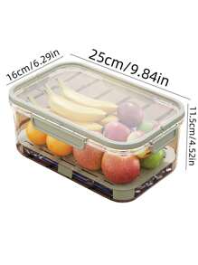 1pc Plastic Kitchen Refrigerator Storage Box For Meat, Frozen Food, Fruits And Vegetables, Camping And Outdoor Portable Fresh-Keeping Container - Multicolor - View 8