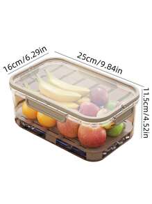 1pc Plastic Kitchen Refrigerator Storage Box For Meat, Frozen Food, Fruits And Vegetables, Camping And Outdoor Portable Fresh-Keeping Container - Multicolor - View 7