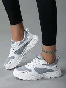 高品质女士休闲鞋，耐磨防滑，时尚实用，防滑护足！2025新款女士工作鞋，安全防护，轻松应对工作挑战！甜美学院风网眼鞋，女士运动鞋