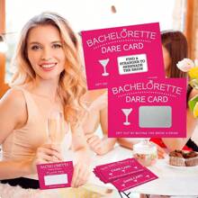 10 piezas/20 piezas Tarjetas de retos para despedida de soltera Juego de raspar Noche de chicas Fiesta de solteros Tarjetas de raspar con retos divertidos para duchas nupciales, suministros para fiestas de bodas - Multicolor - Ver 1