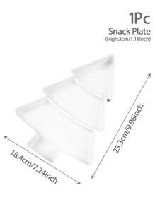 1Pc Christmas Tree Shape Plastic Divider Tray,Candy Snack Biscuit Dessert Dried Fruit Nut Tray,Home Table Decor,Birthday Party Gender Reveal Party Christmas Party Favorite Snack Tray,Christmas