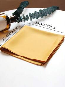 1PC (35,4in/90cm * 35,4in/90cm) Khăn choàng cổ bằng vải satin thời trang dành cho nữ, Khăn quàng cổ bằng lụa vuông, Khăn quàng cổ bằng vải satin cổ vuông để đựng quà tặng Khăn quàng tóc - Nhiều màu - Xem 12