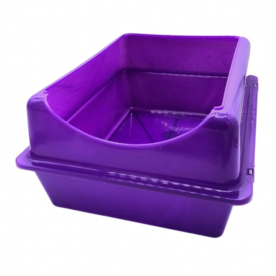 Arenero Grande Para Gato Con Extensión - Morado - Ver 1