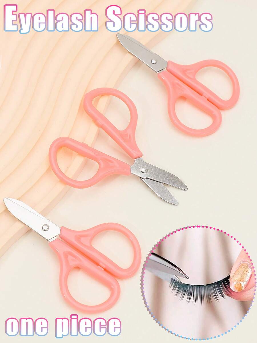 AYRMILLA 新品包括睫毛剪，不锈钢美容剪，美容化妆工具，精细易满足需求，钢材硬度厚实，弹性高，耐用性好，安全不易伤手，适用于修剪假睫毛，头发，眉毛，胡须，假睫毛化妆剪，修剪假睫毛的头发，双眼皮贴，鼻毛，眉毛，布料，线，纸，锋利耐用，触感舒适的美容剪刀，E - 粉色 - 查看 1