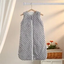 Newborn Baby Sleeping Bag, 0-6 Months, Quilted Velour Backless Vest Style Swaddle Wrap Blanket For , With Sleeveless And Anti-Kick Design