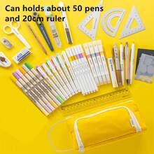 Tragbare Federtasche, Stifteetui mit großer Kapazität, multifunktionaler Stifthalter, süßes Lernwerkzeug, Aufbewahrungstasche für Büro und Schule, Geschenk für Makeup-Sammlung, Schreibtischorganizer / Federtasche mit großer Kapazität, Schülermäppchen, Stiftaufbewahrung, Schulmaterialien, Stiftbehälter, Stifte-Taschen, Büromaterialien, Schulmaterialien, Vielfunktions-Stifteetui, Große Federmäppchen, Taschen, Bürostifte, Schulsachen - 21 cm * 11,5 cm * 8,5 cm - Übersicht 3