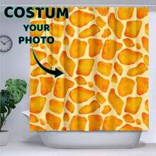 1pc Flannel Customizable Shower Curtain/Background/Wedding Backdrop, Personalized Image, Super Thick And Soft, Suitable As A Gift For Family And Friends, All Seasons Applicable. Can Be Used For Living Room, Sofa, Bedroom, Car, Etc. Home Bathroom Decor Fall Decor Bathroom Accessories Back To School - Multicolor - View 7