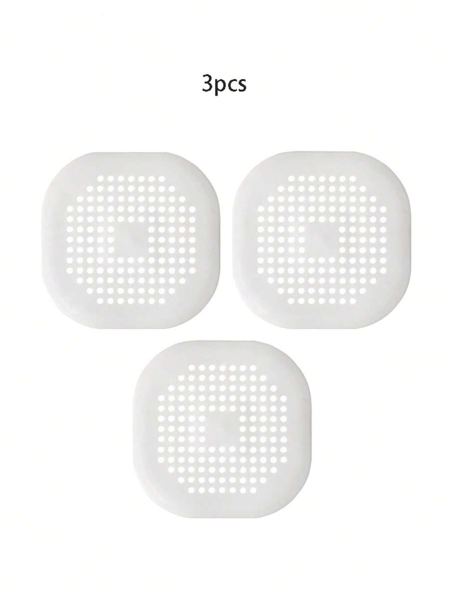 3pcs Drain Cover With Suction Cup Pad, Kitchen Bathroom Sink Strainer