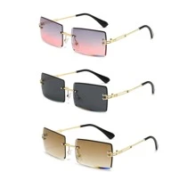 1/3 pièces Lunettes de soleil à la mode pour femmes en cadre carré, accessoires de plage rétro - Multicolore - Voir 4
