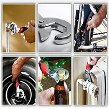 Kit Herramienta Llave Inglesa Universal 2pcs Ajustable Multiusos - Rojo Plateado - Ver 5