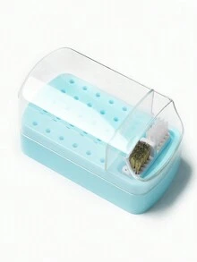 1pc 30-Hole Nail Drill Bit Cleaning & Storage 2-In-1 Nail Drill Bit Box, Cleaning Powder Display Box - Multicolor - View 9