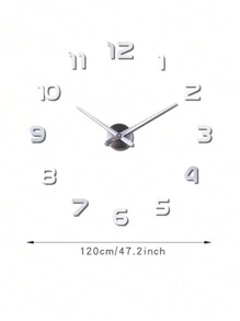 1 Pc, Modern Minimalist And Oversized Creative DIY Wall Clock, Frameless Wall Clock, Silent Clock, Restaurant Art Clock, Home Living Room, Room Office Kitchen Decoration Wall Clock,Home Decor ,Room Decor Gifts Birthday Graduation Clock Wall Bedroom Decor Dormitory Decor Back To School - 120cm/47.2inch - View 13