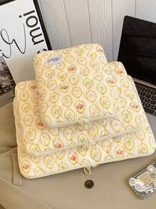 Cartoon Cute Computer Inner Case In Multiple Sizes Available Classroom Laptop Bags Classroom Bags Teacher Storage Bags Classroom Organizer Bags Back To School For School For Tablet Back To School Supplies Laptop Cover Laptop Sleeve Laptop Bags & Cases School Essentials - Yellow - View 1