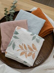 GLLQUEN BABY Baby Swaddle Blankets, Neutral Burp Cloths Receiving Blanket Swaddling For Newborn Boys And Girls, 5 Packs Breathable And Skin-Friendly Swaddle Wrap For Infant Baby, Oeko-Tex Certificated - Leaves - View 10