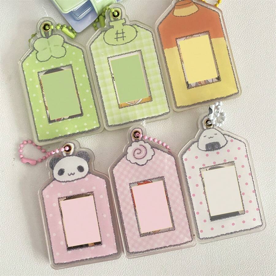 Cute 1 Inch Small Animal Acrylic Photo Frame Pendant Kpop Back To School - Color - View 1