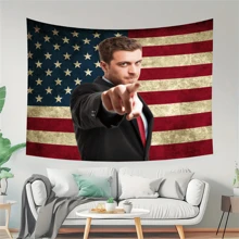 1 szt. personalizowane tło gobelinowe z motywem flagi amerykańskiej, do dekoracji wnętrz i salonu, idealny prezent dla niego/niej, chłopaka, dziewczyny, taty, mamy, rodziny, przyjaciół, zwierząt domowych - Wielokolorowe - Zobacz 2